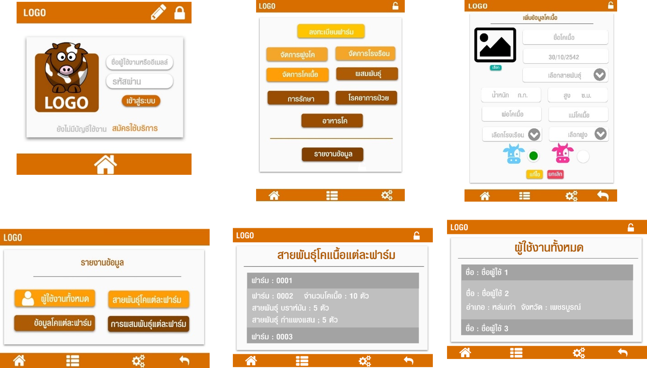 การออกแบบหน้าจอของเว็บแอปพลิเคชันมอฟอร์ยู