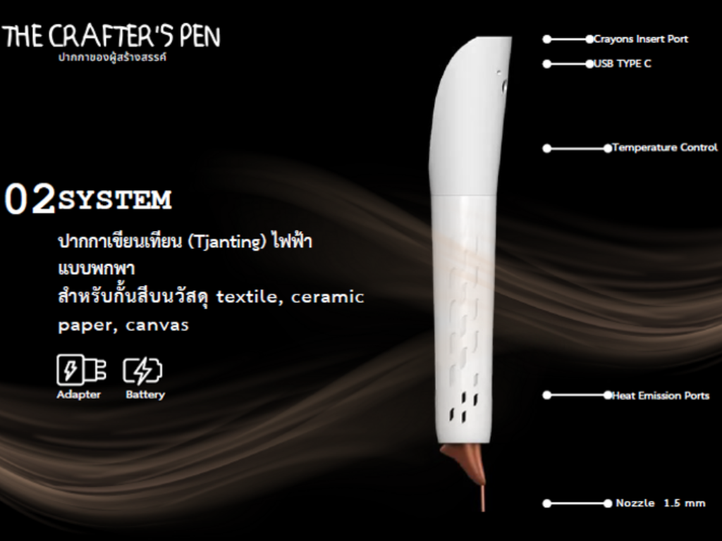 An innovative of the portable electric tjanting pen